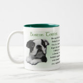 Geschenke von Boston Terrier Zweifarbige Tasse (Links)