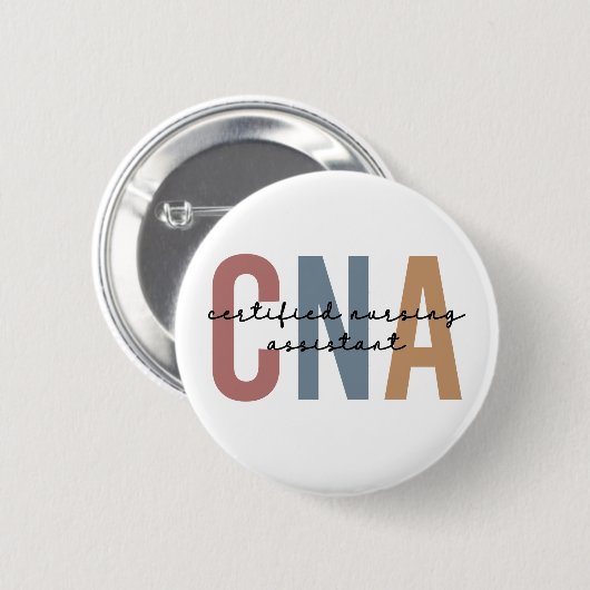 Geschenke von CNA Retro zertifizierten Pflegeassis Button (Vorne & Hinten)