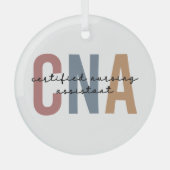 Geschenke von CNA Retro zertifizierten Pflegeassis Ornament Aus Glas (Vorderseite)