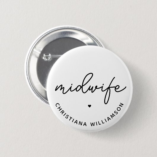 Geschenke von Custom Midfrau Appreciation Midwifer Button (Vorne & Hinten)