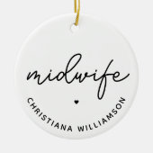 Geschenke von Custom Midfrau Appreciation Midwifer Keramik Ornament (Vorne)
