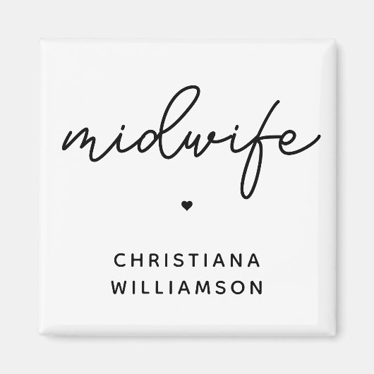 Geschenke von Custom Midfrau Appreciation Midwifer Magnet (Vorne)
