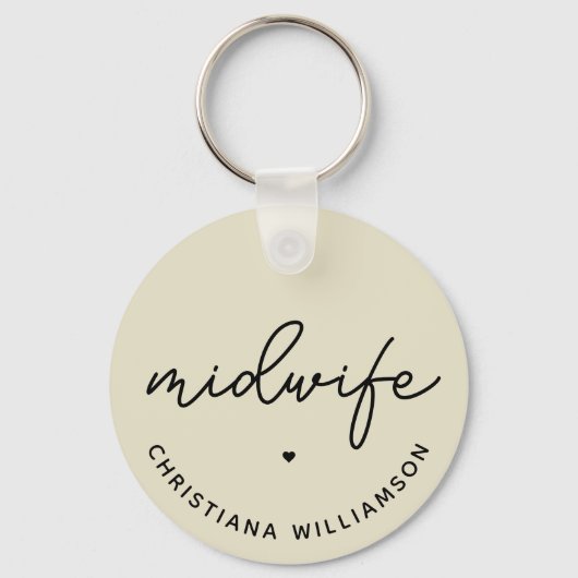 Geschenke von Custom Midfrau Appreciation Midwifer Schlüsselanhänger (Vorderseite)