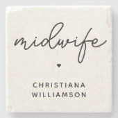 Geschenke von Custom Midfrau Appreciation Midwifer Steinuntersetzer (Vorderseite)