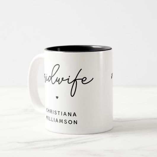 Geschenke von Custom Midfrau Appreciation Midwifer Zweifarbige Tasse (Vorderseite Links)