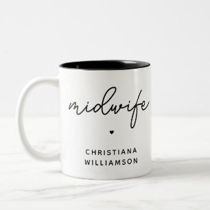 Geschenke von Custom Midfrau Appreciation Midwifer Zweifarbige Tasse