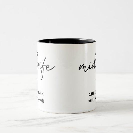 Geschenke von Custom Midfrau Appreciation Midwifer Zweifarbige Tasse (Mittel)