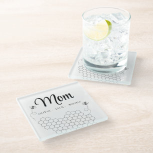 Geschenke von Kindernamensbiene Glasuntersetzer