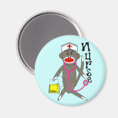 Geschenke von Nurse Sock Monkey Magnet (Vorderseite/Rückseite)