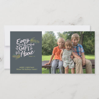 Geschenke von oben Religiöse Weihnachtsfotokarte Feiertagskarte