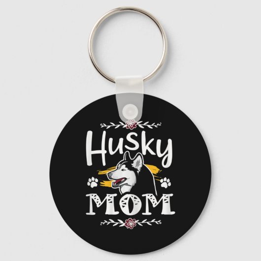 Geschenke von sibirischer Husky-Mama-Hundebesitzer Schlüsselanhänger (Vorderseite)