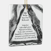 Geschenke von Tieren Keramikornament (Rechts)