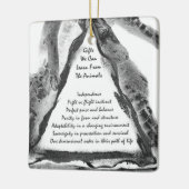 Geschenke von Tieren Keramikornament (Links)