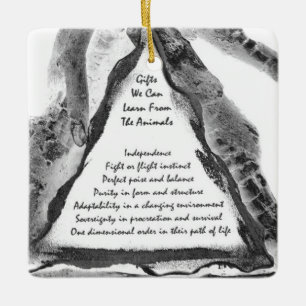 Geschenke von Tieren Keramikornament