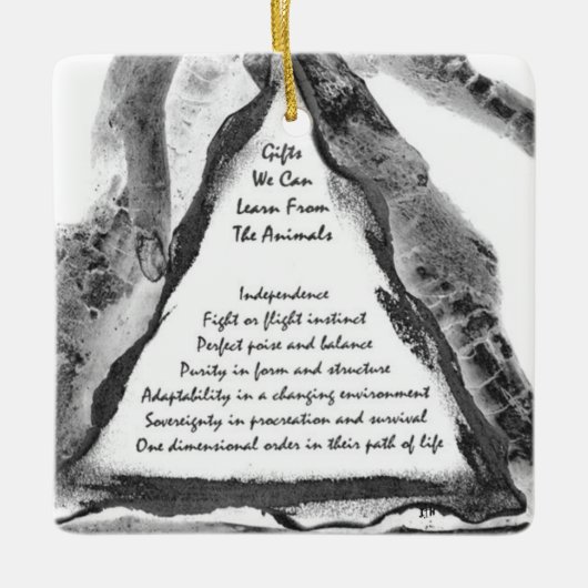 Geschenke von Tieren Keramikornament (Vorderseite)