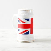 Geschenke von Union Jack Flag Bierglas (Vorderseite Links)