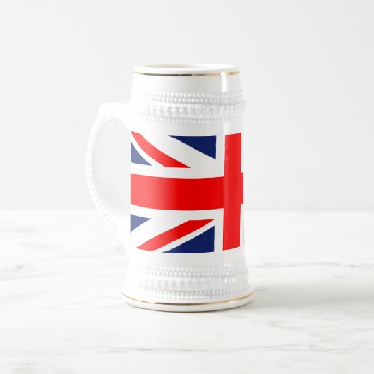 Geschenke von Union Jack Flag Bierglas (Vorderseite Links)