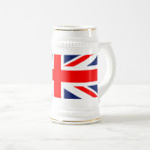 Geschenke von Union Jack Flag Bierglas (VorderseiteRechts)
