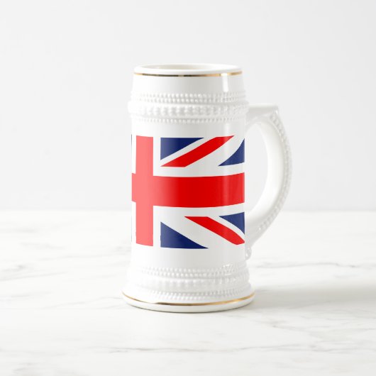 Geschenke von Union Jack Flag Bierglas (VorderseiteRechts)
