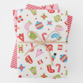 Geschenke von Weihnachten Rot und Rosa Geschenkpapier Set (Beispiel)