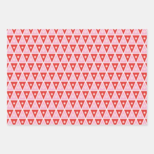 Geschenke von Weihnachten Rot und Rosa Wrapping Pa Geschenkpapier Set (Vorderseite 3)