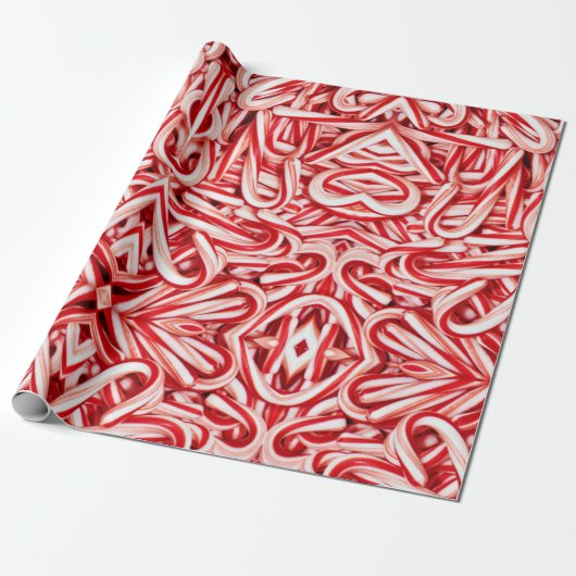 Geschenke Wrap Roll Candy Canes Geschenkpapier (Ungerollt)