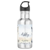 Geschenke zu Pferden personalisierter Name Edelstahlflasche (Vorderseite)