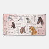 Geschenke zu Pferden personalisierter Name Schreibtischunterlage (Vorderseite)