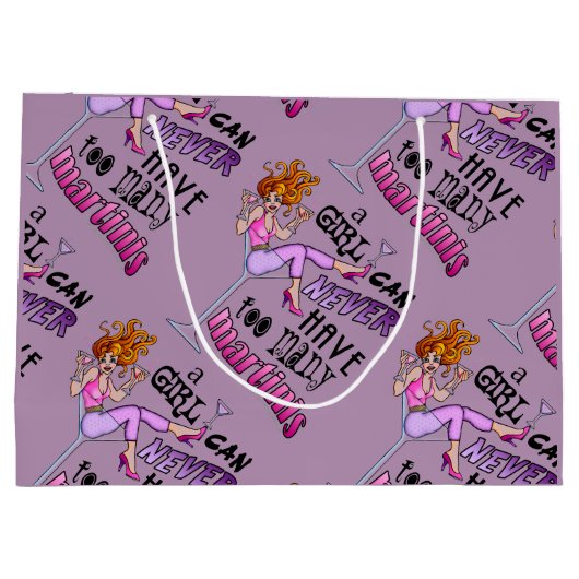 GESCHENKE - ZU VIELE MARTINIS GROßE GESCHENKTÜTE (Rückseite)