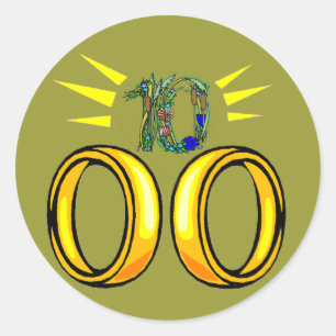 Geschenke zum 10. Geburtstag Runder Aufkleber