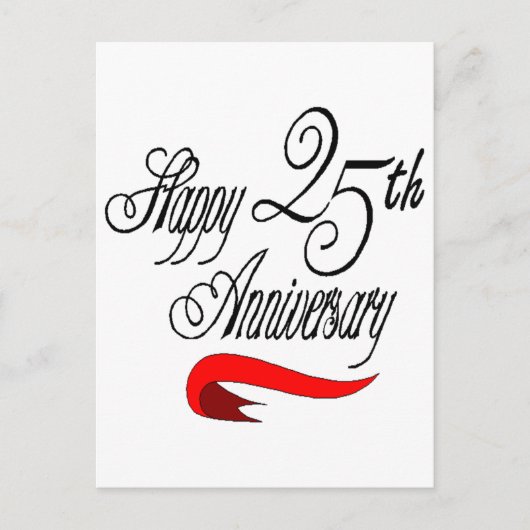 Geschenke zum 25. Geburtstag Postkarte (Vorderseite)