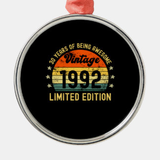 Geschenke zum 30. Geburtstag Vintage 1992 limitier Ornament Aus Metall
