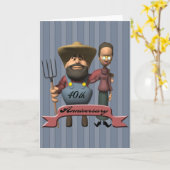 Geschenke zum 40. Hochzeitstag Karte (Gelbe Blume)