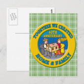 Geschenke zum 40. Hochzeitstag Postkarte (Vorne/Hinten)