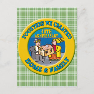 Geschenke zum 40. Hochzeitstag Postkarte