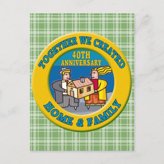 Geschenke zum 40. Hochzeitstag Postkarte (Vorderseite)