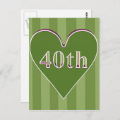 Geschenke zum 40. Hochzeitstag Postkarte (Vorne/Hinten)