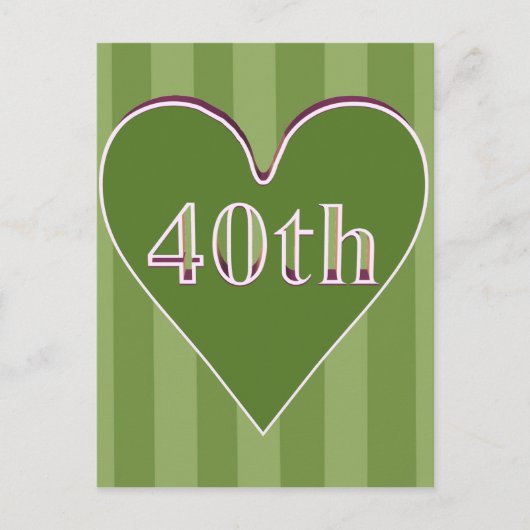 Geschenke zum 40. Hochzeitstag Postkarte (Vorderseite)
