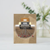 Geschenke zum 40. Hochzeitstag Postkarte (Stehend Vorderseite)