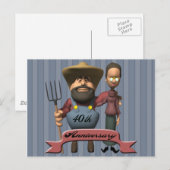Geschenke zum 40. Hochzeitstag Postkarte (Vorne/Hinten)