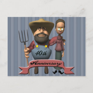 Geschenke zum 40. Hochzeitstag Postkarte