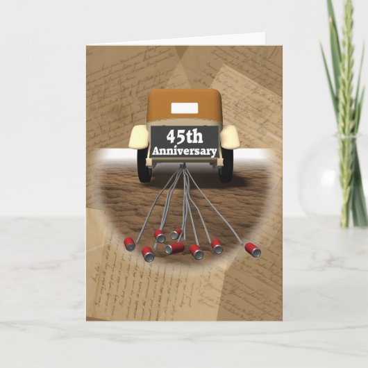 Geschenke zum 45. Hochzeitstag Karte (Vorderseite)