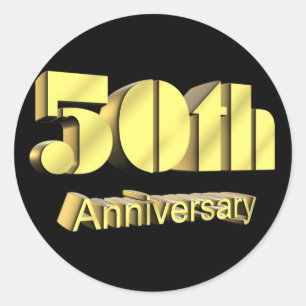Geschenke zum 50. Hochzeitstag Runder Aufkleber