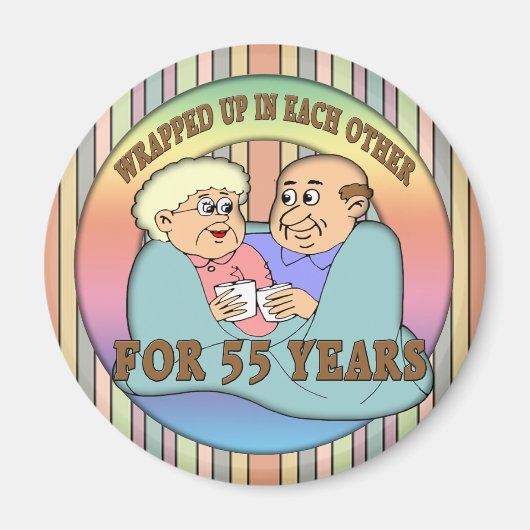 Geschenke zum 55. Hochzeitstag Magnet (Vorne)