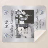 Geschenke zum 60. Hochzeitstag für Eltern Sherpadecke (Vorderseite (Horizontal))