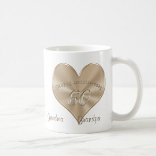 Geschenke zum 60. Hochzeitstag für Großeltern Kaffeetasse