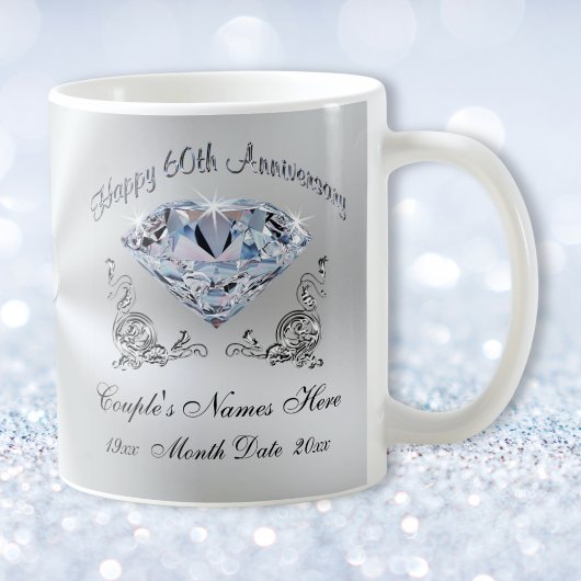 Geschenke zum 60. Hochzeitstag für Großeltern Kaffeetasse