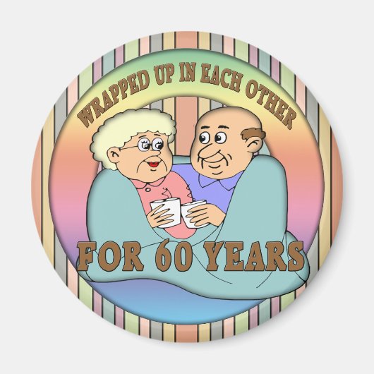 Geschenke zum 60. Hochzeitstag Magnet (Vorne)