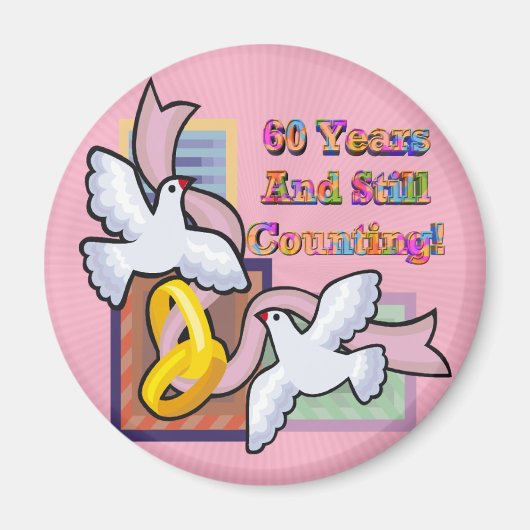 Geschenke zum 60. Hochzeitstag Magnet (Vorne)