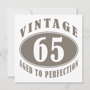 Geschenke zum 65. Geburtstag im Vintage-Stil Karte